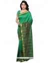 Invigorating Weaving Work Green Banarasi Silk Traditional Saree