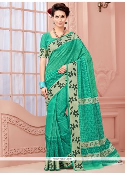 Urbane Cotton Print Work Casual Saree