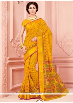 Zesty Print Work Casual Saree