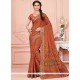 Magnetize Cotton Orange Casual Saree