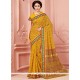 Perfect Print Work Mustard Casual Saree