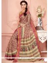 Orphic Print Work Multi Colour Cotton Casual Saree