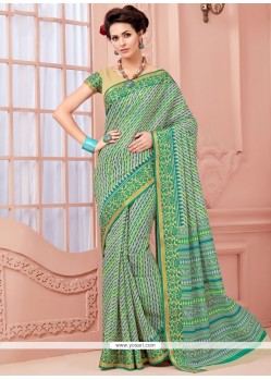 Best Sea Green Cotton Casual Saree