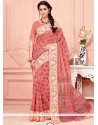 Aspiring Print Work Cotton Casual Saree