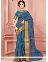 Print Cotton Casual Saree In Multi Colour