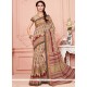 Exuberant Print Work Cotton Casual Saree