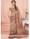 Exuberant Print Work Cotton Casual Saree