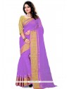 Compelling Patch Border Work Cotton Casual Saree