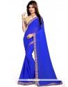Snazzy Fancy Fabric Embroidered Work Designer Saree