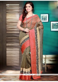 Pleasing Net Embroidered Work Saree