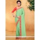 Staring Faux Chiffon Embroidered Work Designer Saree