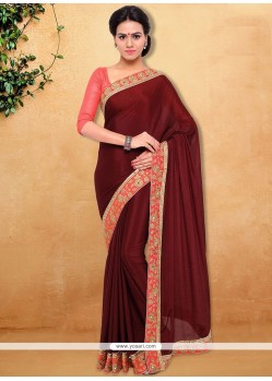 Incredible Brown Classic Saree