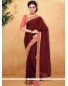 Incredible Brown Classic Saree