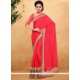 Phenomenal Faux Chiffon Rose Pink Classic Saree