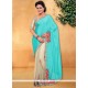 Miraculous Patch Border Work Net Designer Half N Half Saree