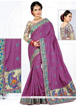 Strange Manipuri Silk Patch Border Work Traditional Saree