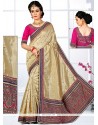 Genius Patch Border Work Art Silk Designer Traditional Saree