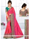 Superlative Pink Traditional Saree