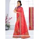 Pleasance Rose Pink Zari Work Traditional Saree