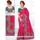 Catchy Art Silk Hot Pink Traditional Saree