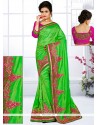 Scintillating Green Designer Traditional Saree