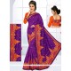 Glamorous Art Silk Patch Border Work Traditional Saree