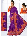 Glamorous Art Silk Patch Border Work Traditional Saree