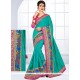 Fine Art Silk Sea Green Designer Traditional Saree