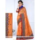 Honourable Chanderi Orange Saree