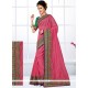 Beauteous Chanderi Pink Designer Traditional Saree