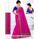 Invigorating Chanderi Hot Pink Traditional Saree