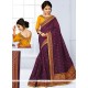 Unique Purple Traditional Saree