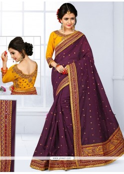 Unique Purple Traditional Saree