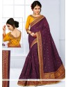 Unique Purple Traditional Saree