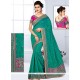 Sunshine Chanderi Sea Green Traditional Designer Saree