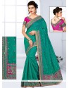 Sunshine Chanderi Sea Green Traditional Designer Saree