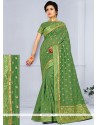 Exceeding Bhagalpuri Silk Embroidered Work Traditional Saree