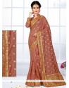 Stupendous Rose Pink Bhagalpuri Silk Traditional Saree