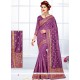 Fashionable Bhagalpuri Silk Purple Designer Traditional Saree