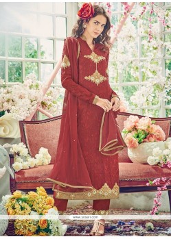 Exceptional Maroon Designer Suit