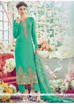 Aspiring Resham Work Faux Georgette Pant Style Suit