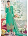 Aspiring Resham Work Faux Georgette Pant Style Suit