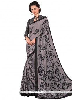 Exceptional Satin Printed Saree