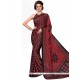 Snazzy Faux Crepe Multi Colour Print Work Printed Saree