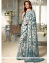 Intriguing Print Work Faux Georgette Printed Saree