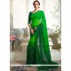 Staring Faux Georgette Green Casual Saree