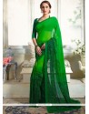 Staring Faux Georgette Green Casual Saree