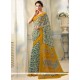 Compelling Print Work Faux Georgette Printed Saree