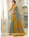 Compelling Print Work Faux Georgette Printed Saree