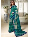 Outstanding Faux Georgette Print Work Printed Saree